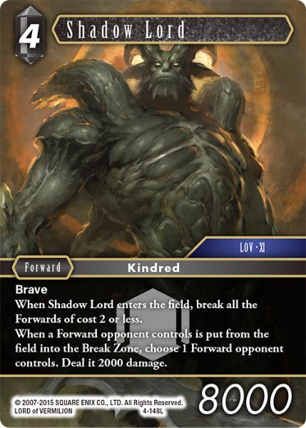 (148) Final Fantasy TCG Opus IV Single: Shadow Lord (4-148) Holo Legend