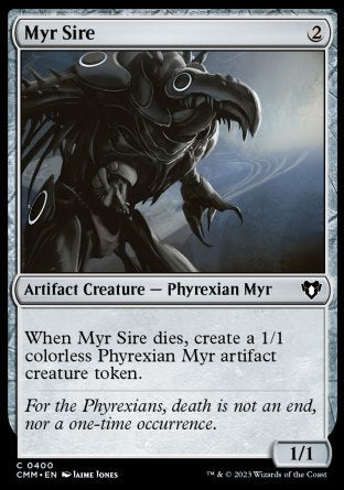 (400) Magic The Gathering Commander Masters Single: Myr Sire Holo Common