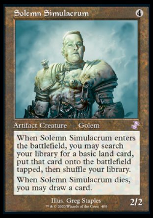 (400) Magic The Gathering Time Spiral Remastered: Extras Single: Solemn Simulacrum  Time Shifted