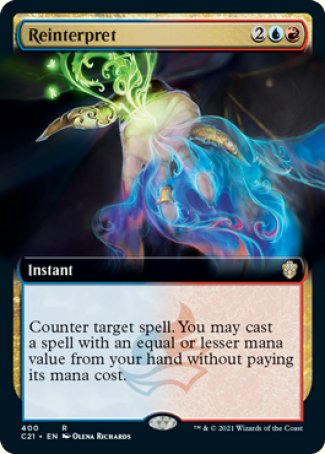 (400) Magic The Gathering Commander: Strixhaven: Extras Single: Reinterpret  Rare