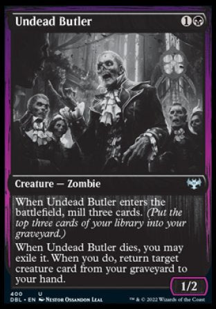 (400) Magic The Gathering Innistrad: Double Feature Single: Undead Butler  Uncommon