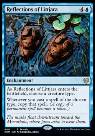 (400) Magic The Gathering Kaldheim: Promos Single: Reflections of Littjara (V.3) Holo Rare