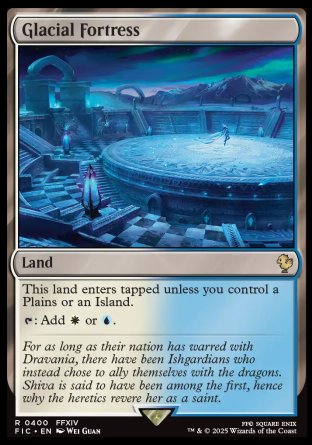 (400) Magic The Gathering Commander: Magic: The Gathering - FINAL FANTASY: Collector's Edition Single: Glacial Fortress Holo Rare
