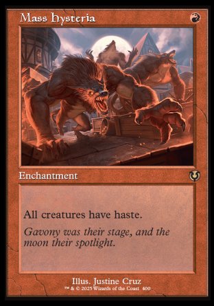 (400) Magic The Gathering Innistrad Remastered: Extras Single: Mass Hysteria Holo Rare