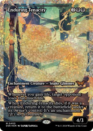 (400) Magic The Gathering Duskmourn: House of Horror: Extras Single: Enduring Tenacity (V.3) Holo Mythic