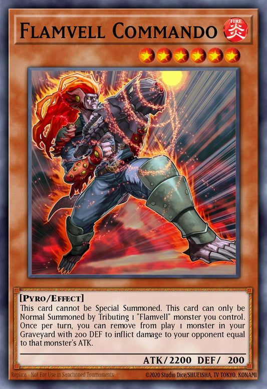 (030) YuGiOh TCG OP18: OTS Tournament Pack 18 Single: Flamvell Commando  Common