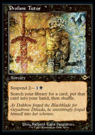 (401) Magic The Gathering Modern Horizons 2: Extras Single: Profane Tutor (V.2)  Rare