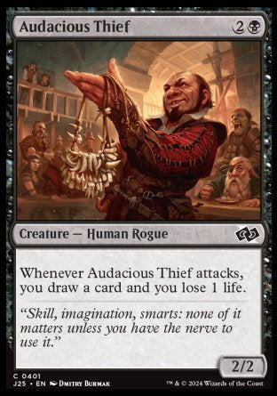 (401) Magic The Gathering Foundations Jumpstart Single: Audacious Thief  Common