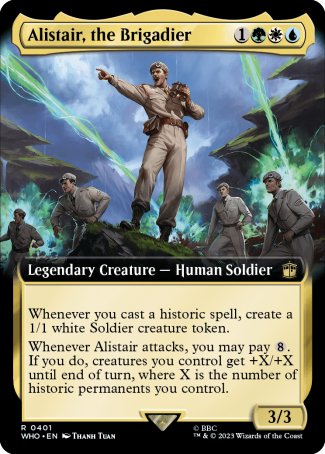 (401) Magic The Gathering Universes Beyond: Doctor Who: Extras Single: Alistair, the Brigadier (V.1)  Rare