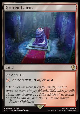 (401) Magic The Gathering Commander: Magic: The Gathering - FINAL FANTASY: Collector's Edition Single: Graven Cairns Holo Rare