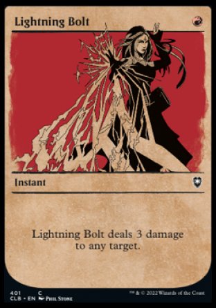 (401) Magic The Gathering Commander Legends: Battle for Baldur's Gate: Extras Single: Lightning Bolt Holo Common