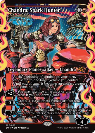 (401) Magic The Gathering Aetherdrift: Extras Single: Chandra, Spark Hunter (V.1) Holo Mythic