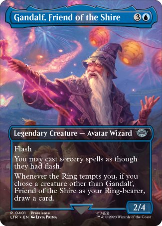 (401) Magic The Gathering The Lord of the Rings: Tales of Middle-earth: Extras Single: Gandalf, Friend of the Shire (V.2)  Uncommon