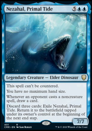 (401/361) Magic The Gathering Commander Legends: Extras Single: Nezahal, Primal Tide  Rare