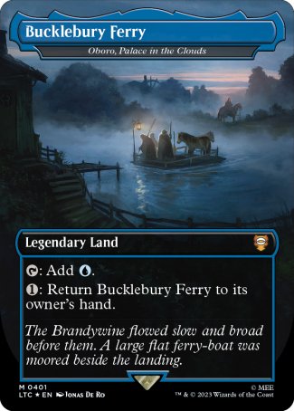 (401) Magic The Gathering Commander: The Lord of the Rings: Tales of Middle-earth: Extras Single: Oboro, Palace in the Clouds (V.2)  Mythic
