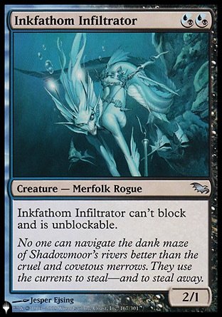 (167) Magic The Gathering The List Single: Inkfathom Infiltrator  Uncommon
