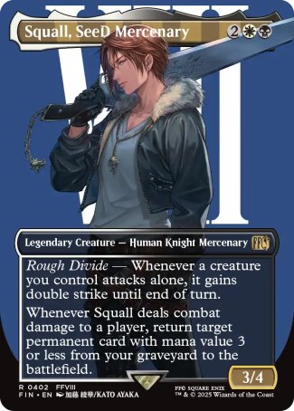 (402) Magic The Gathering Magic: The Gathering - FINAL FANTASY: Extras Single: Squall, SeeD Mercenary (V.1)  Rare