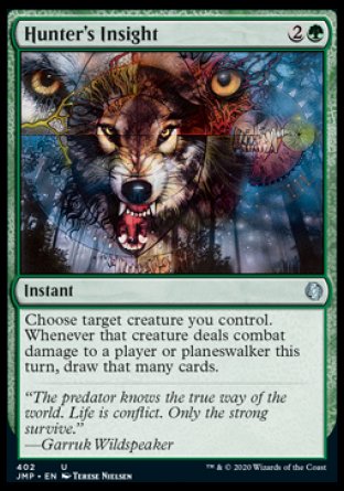 (402) Magic The Gathering Jumpstart Single: Hunter's Insight  Uncommon