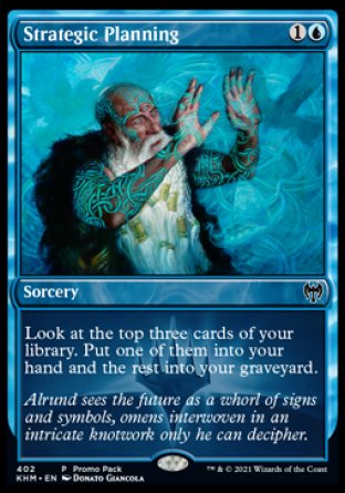 (402) Magic The Gathering Kaldheim: Promos Single: Strategic Planning Holo Common