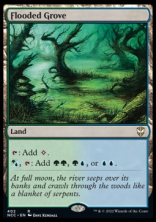 (402) Magic The Gathering Commander: Streets of New Capenna Single: Flooded Grove  Rare
