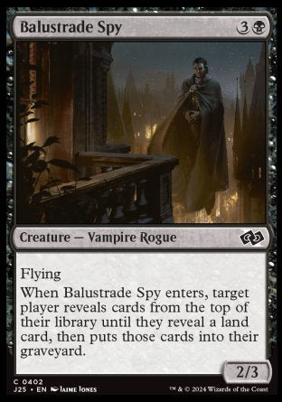 (402) Magic The Gathering Foundations Jumpstart Single: Balustrade Spy  Common