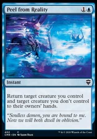 (402/361) Magic The Gathering Commander Legends: Extras Single: Peel from Reality  Common