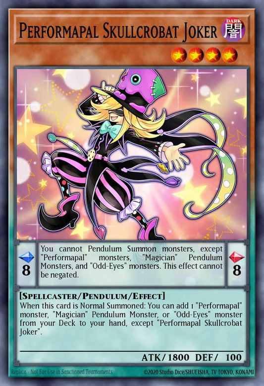 (257) YuGiOh TCG RA04: Quarter Century Stampede Single: Performapal Skullcrobat Joker (V.1 - Platinum Secret Rare)  Platinum Secret Rare