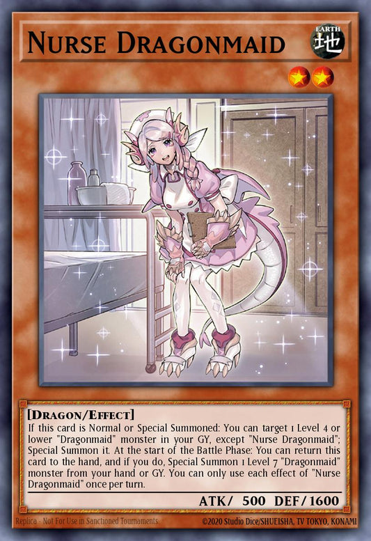 (020) YuGiOh TCG MAGO: Maximum Gold Single: Nurse Dragonmaid  Premium Gold Rare