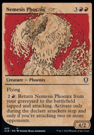 (403) Magic The Gathering Commander Legends: Battle for Baldur's Gate: Extras Single: Nemesis Phoenix Holo Uncommon