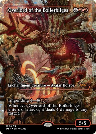 (403) Magic The Gathering Duskmourn: House of Horror: Extras Single: Overlord of the Boilerbilges (V.3)  Mythic