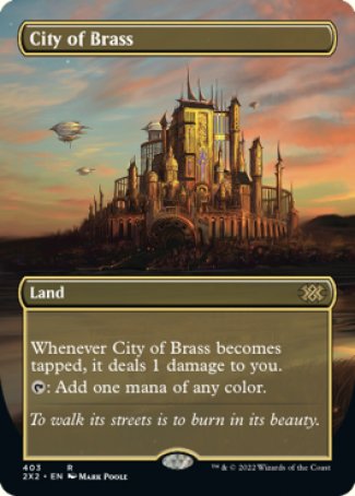 (403) Magic The Gathering Double Masters 2022: Extras Single: City of Brass (V.1) Holo Rare