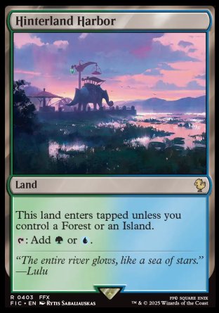 (403) Magic The Gathering Commander: Magic: The Gathering - FINAL FANTASY: Collector's Edition Single: Hinterland Harbor Holo Rare