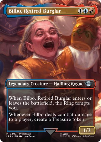 (403) Magic The Gathering The Lord of the Rings: Tales of Middle-earth: Extras Single: Bilbo, Retired Burglar  Uncommon