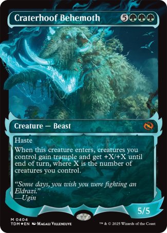 (404) Magic The Gathering Tarkir: Dragonstorm: Extras Single: Craterhoof Behemoth (V.2) Holo Mythic