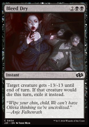 (404) Magic The Gathering Foundations Jumpstart Single: Bleed Dry  Common