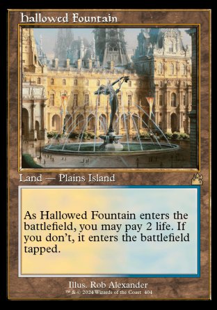 (404) Magic The Gathering Ravnica Remastered: Extras Single: Hallowed Fountain (V.2)  Rare