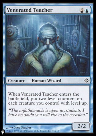 (093) Magic The Gathering The List Single: Venerated Teacher  Common