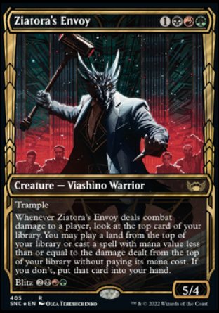 (405) Magic The Gathering Streets of New Capenna: Extras Single: Ziatora's Envoy (V.2)  Rare