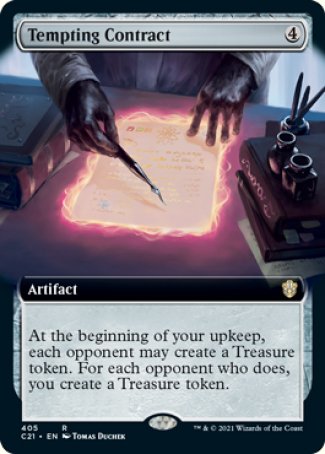 (405) Magic The Gathering Commander: Strixhaven: Extras Single: Tempting Contract  Rare