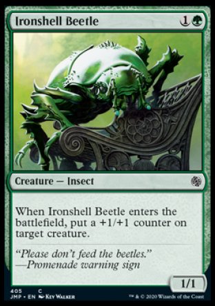 (405) Magic The Gathering Jumpstart Single: Ironshell Beetle  Common