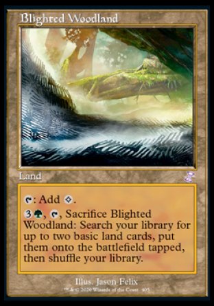 (405) Magic The Gathering Time Spiral Remastered: Extras Single: Blighted Woodland Holo Time Shifted