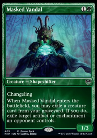 (405) Magic The Gathering Kaldheim: Promos Single: Masked Vandal Holo Common