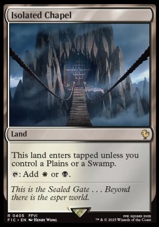 (405) Magic The Gathering Commander: Magic: The Gathering - FINAL FANTASY: Collector's Edition Single: Isolated Chapel Holo Rare