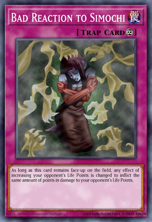 (202) YuGiOh TCG DB2: Dark Beginning 2 Single: Bad Reaction to Simochi  Common