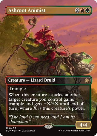 (406) Magic The Gathering Magic: The Gathering Foundations: Extras Single: Ashroot Animist (V.2)  Rare