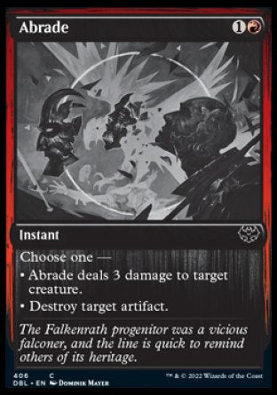 (406) Magic The Gathering Innistrad: Double Feature Single: Abrade  Common