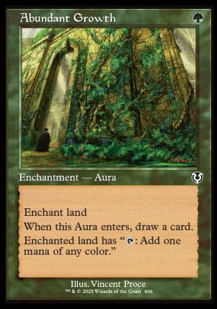 (406) Magic The Gathering Innistrad Remastered: Extras Single: Abundant Growth (V.2) Holo Common
