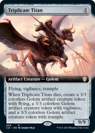 (406) Magic The Gathering Commander: Strixhaven: Extras Single: Triplicate Titan  Rare