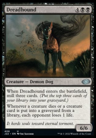 (406) Magic The Gathering Jumpstart 2022 Single: Dreadhound  Uncommon