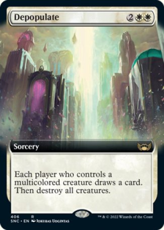 (406) Magic The Gathering Streets of New Capenna: Extras Single: Depopulate Holo Rare